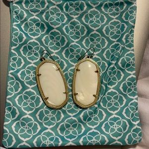 White Kendra Scott earrings